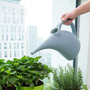 MOCOHANA Plant Watering Can, High-Grade Plastic Watering Can, Lovely Indoor Outdoor Pour Store Watering Can with Long Spout, Watering Bottle, 1/2-Gallon for Garden, Plant, Flower (Pink, M)