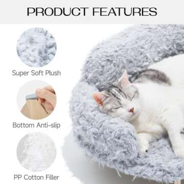 Elevated Cat Sofa with Washable Cover for Small Pets
