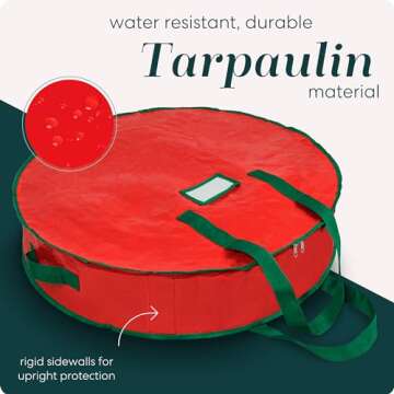 Durable Wreath Storage Bag - Ideal for Christmas Decor