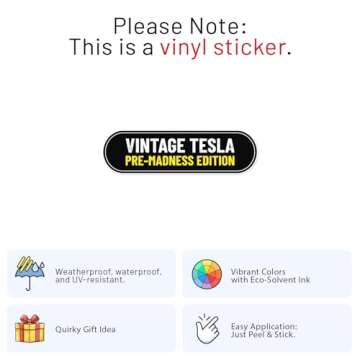 Funny Anti Elon Vintage Pre Madness Edition Sticker - Waterproof Durable Vinyl Decal for Car Bumper,...