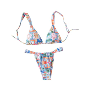 Generic Women's High Waisted Bikini Set - Floral Print & Modern Design