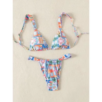 Trendy High Waisted Floral Bikini Set for Women