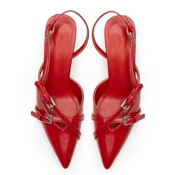 Chic Red Kitten Heels for Women - Stylish Comfort
