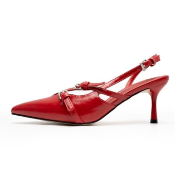 Chic Red Kitten Heels for Women - Stylish Comfort