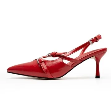 Chic Red Kitten Heels for Women - Stylish Comfort