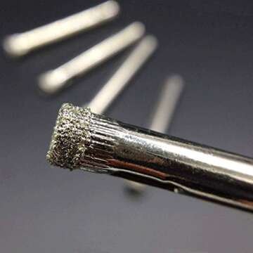 3 otters 15PCS Diamond Hole Saw Kit, Glass Drill Bits for Drilling Holes in Glass, Bottles, Marble, Granite Stone, Tile Cutting 0.24 Inch - 2 Inch（6mm - 50mm