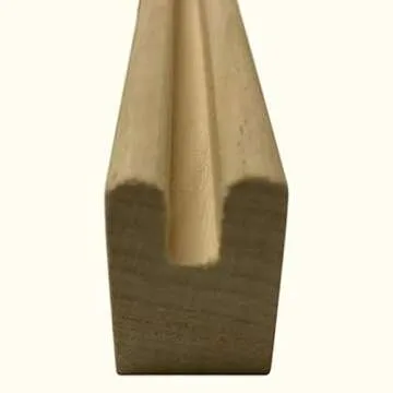 Poplar U-Channel Framing Stock for Stained Glass Art