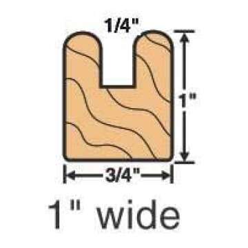 Poplar U-Channel Framing Stock for Stained Glass Art