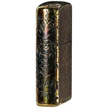 Zippo 2GI-Z5KARA2 Lighter, Gold, Arabesque and Logo, 5 Consecutive Etching, Serial Number Included
