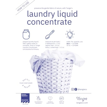 Tangie Eco-Friendly Laundry Soap - Produces 1 Gallon Detergent