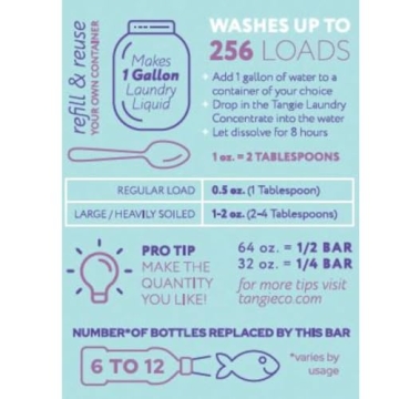 Tangie Eco-Friendly Laundry Soap - Produces 1 Gallon Detergent
