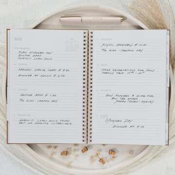 Beautiful 2024 Daily Planner - 7" x 10" Daily Planner for Women or Men with Weekly & Monthly Spreads...
