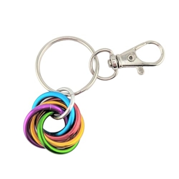 Möbii Pride Jewelry - Stylish Fidget Keychains, Necklaces, Earrings - by Steel Lynx (Keychain, Smal...