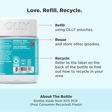 OLLY Goodbye Stress Gummy, GABA, L-Theanine, Lemon Balm, Stress Relief Supplement, Berry - 42 Count