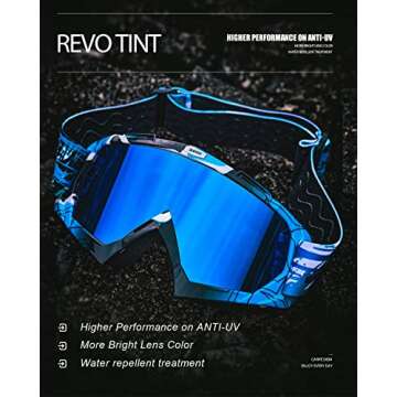 BATFOX Dirt Bike ATV Goggles Motorcycle Gear Riding Motocross Dirtbike 4-Wheeler MX DH Accessories G...