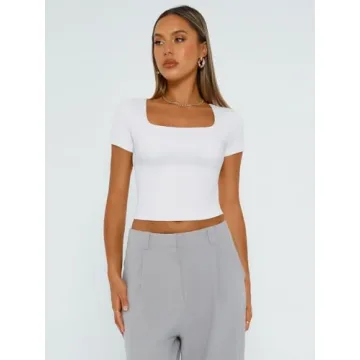 Trendy Queen Stylish Women’s Square Neck Crop Top