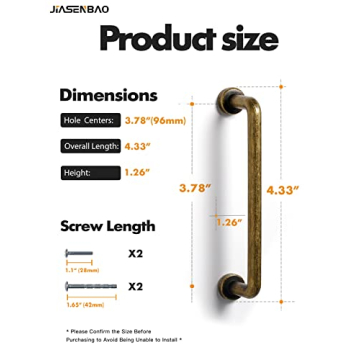 Elegant JIASENBAO Antique Brass Cabinet Pulls for Every Home