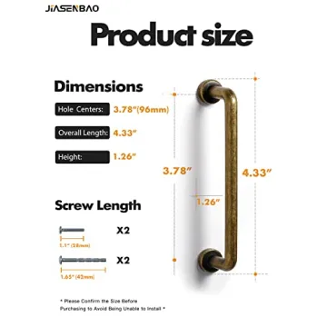 Elegant JIASENBAO Antique Brass Cabinet Pulls for Every Home