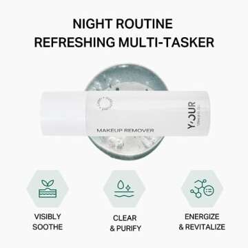 Y’OUR Soothing Makeup Remover | Micellar Cleansing Water For Sensitive Skin | Remove Oil & Sebum | Gentle Formula, Vegan & Non-Irritating | With Fruit Extracts and Aloe Vera - 4 Fl Oz (120mL)