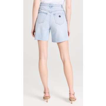ABRAND Women's Carrie Shorts in Ida Rip Blue - Stylish Summer Wear