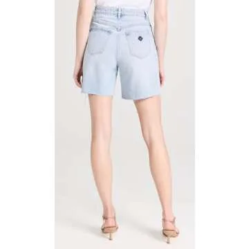 ABRAND Women's Carrie Shorts in Ida Rip Blue - Stylish Summer Wear