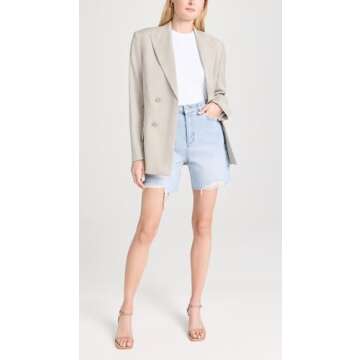 ABRAND Women's Carrie Shorts in Ida Rip Blue - Stylish Summer Wear