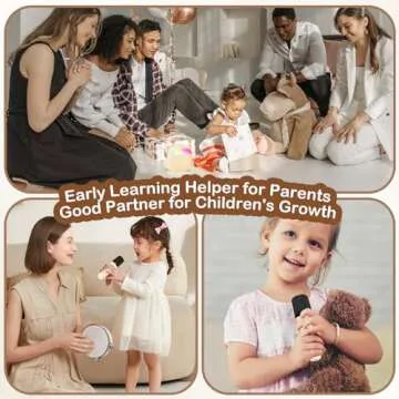 HWWR Karaoke Machine for Kids & Adults, Mini Portable Bluetooth Speaker with Microphones, Home Party Karaoke Speaker Support SD Card/USB, Gift for Brithday, and Toys for Girls/Boys