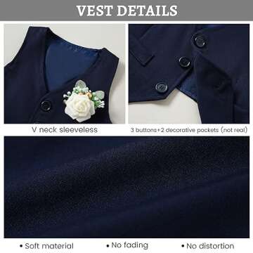 Stylish Baby Boy Baptism Outfit with Vest and Bow Tie