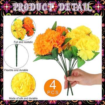 Crowye Artificial Marigold Flowers for Every Celebration