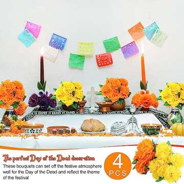 Crowye Artificial Marigold Flowers for Every Celebration