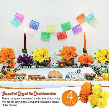 Crowye Artificial Marigold Flowers for Every Celebration
