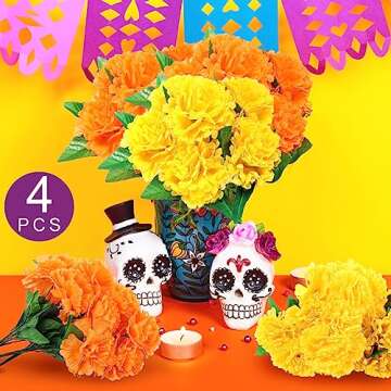 Crowye Artificial Marigold Flowers for Every Celebration