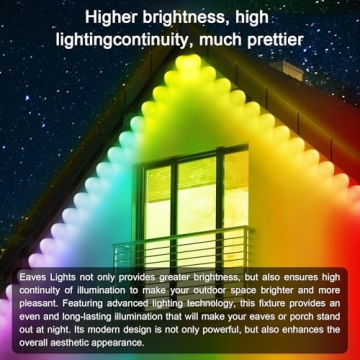300FT Outdoor RGB Eaves Lights with App Control