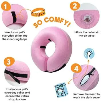BENCMATE Inflatable Collar for Recovery - XL Pink