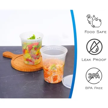 Quality 32 OZ Deli Food Storage Containers - Set of 20