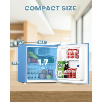 Upstreman 1.7 Cu.ft Mini Fridge for Dorms and Offices
