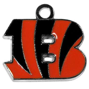 NFL Siskiyou Sports Fan Shop Cincinnati Bengals Chain Necklace with Small Charm 22 inch Team Color