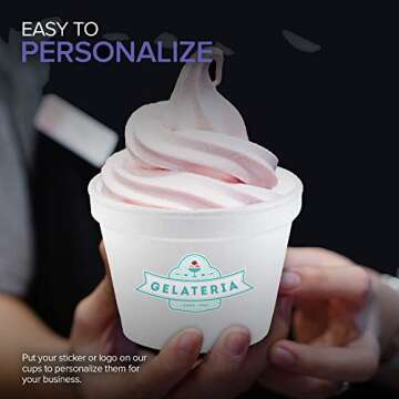 Stock Your Home 4 Ounce Foam Bowls with Lids (100 Count) - Foam Bowls with Lids - Insulated to Go Foam Cups - to Go Containers for Soup, Oatmeal, Ice Cream, Delis, Cafes, Restaurants