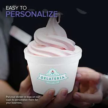 Stock Your Home 4 Ounce Foam Bowls with Lids (100 Count) - Foam Bowls with Lids - Insulated to Go Foam Cups - to Go Containers for Soup, Oatmeal, Ice Cream, Delis, Cafes, Restaurants