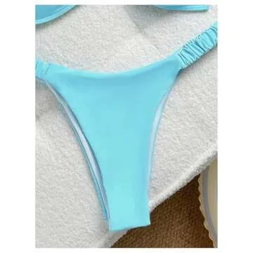WDIRARA Women's Starfish Halter Bikini Set for Summer Fun