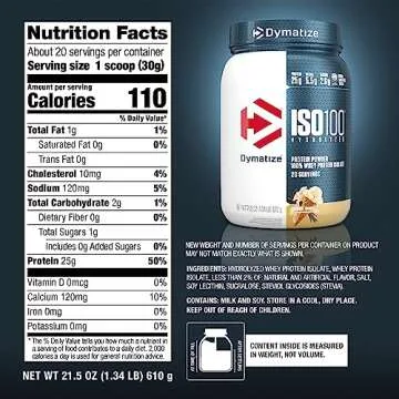 Dymatize ISO100 Hydrolyzed Protein Powder for Fast Recovery