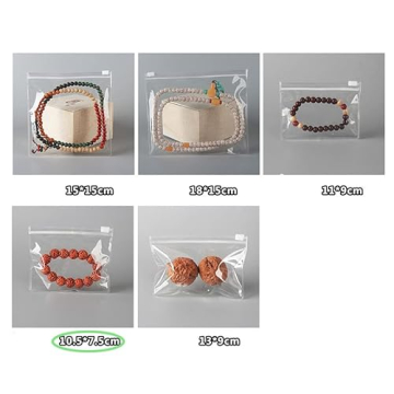 100 Resealable PVC Lock Bags for Jewelry & Storage Solutions