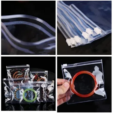 100 Resealable PVC Lock Bags for Jewelry & Storage Solutions