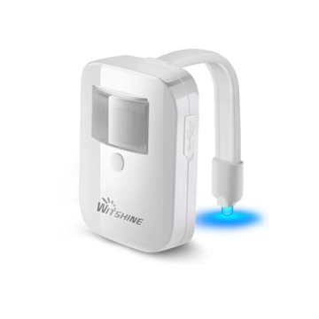 Witshine Rechargeable Toilet Night Light with Motion Sensor - 16 LED Colors for Fun Bathroom Decor