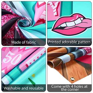 1950s Soda Shop Party Backdrop for Themed Events