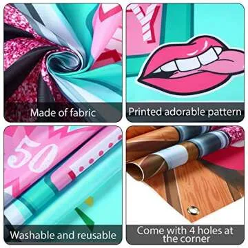 1950s Soda Shop Party Backdrop for Themed Events