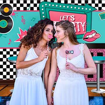 1950s Soda Shop Party Backdrop for Themed Events