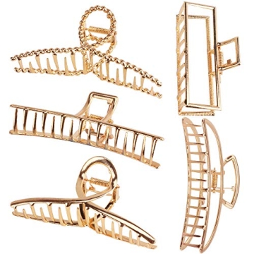 ANBALA Hair Clips, 5pcs Metal Claw Clips for Thick Hair, Large Hair Clips, Butterfly Hair Clips, Hai...