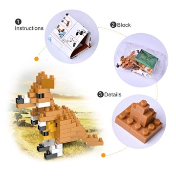 Mini Animals Building Blocks 12Pack Kids Party Favors Gifts