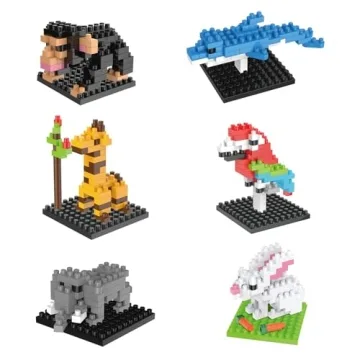 Mini Animals Building Blocks 12Pack Kids Party Favors Gifts